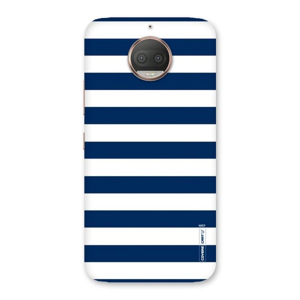 Classic Blue White Stripes Back Case for Moto G5s Plus