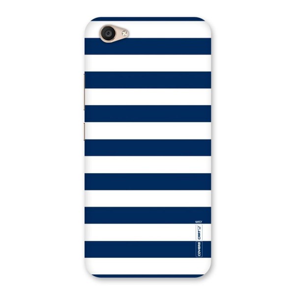 Classic Blue White Stripes Back Case for Vivo V5 Plus