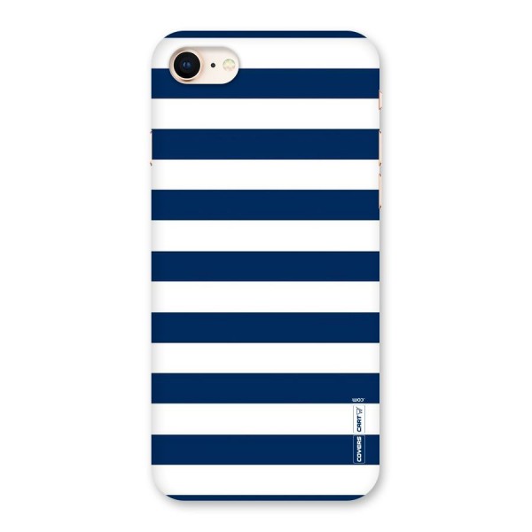 Classic Blue White Stripes Back Case for iPhone 8
