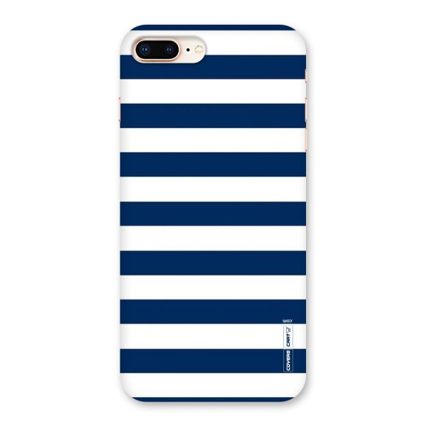 Classic Blue White Stripes Back Case for iPhone 8 Plus