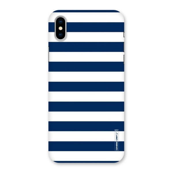 Classic Blue White Stripes Back Case for iPhone X