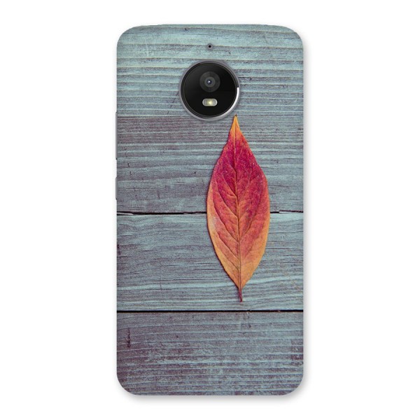 Classic Wood Leaf Back Case for Moto E4 Plus