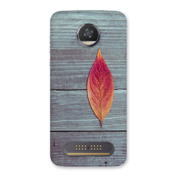 Classic Wood Leaf Back Case for Moto Z2 Play