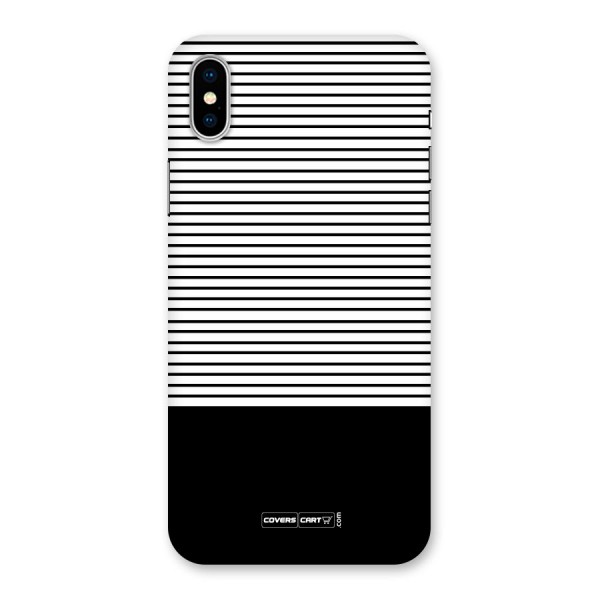 Classy Black Stripes Back Case for iPhone X