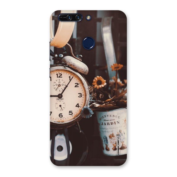 Clock And Flowers Back Case for Honor 8 Pro