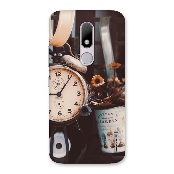 Clock And Flowers Back Case for Moto M