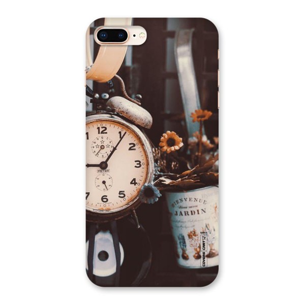 Clock And Flowers Back Case for iPhone 8 Plus
