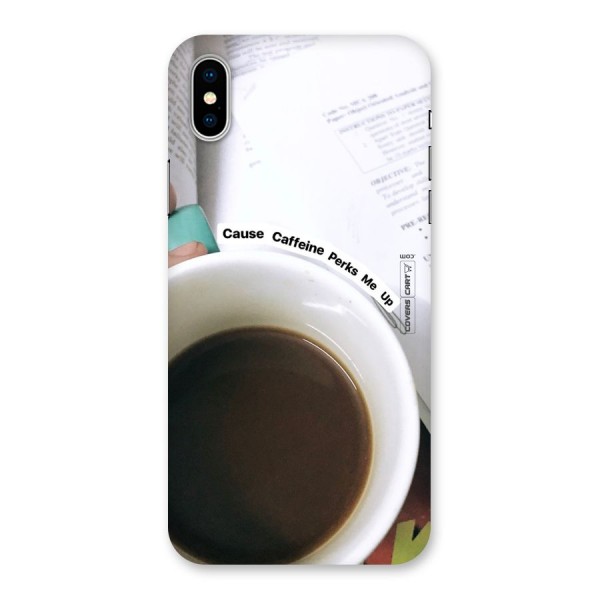 Coffee Perks Back Case for iPhone X
