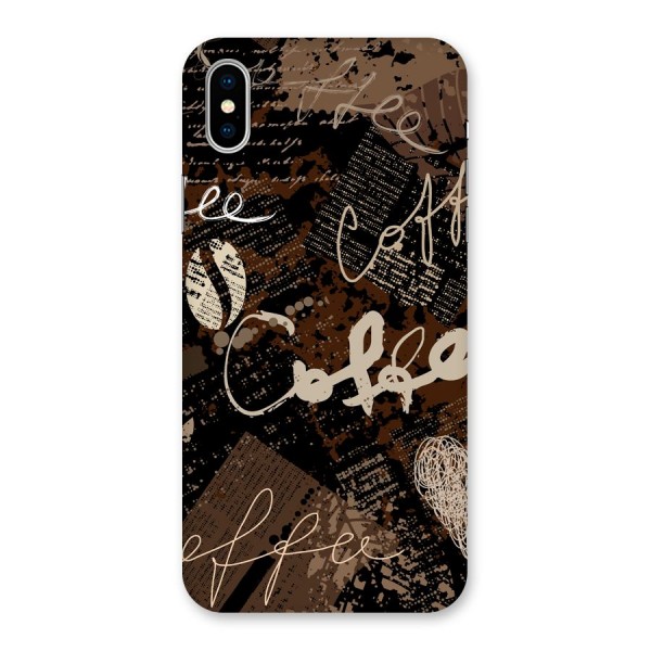 Coffee Scribbles Back Case for iPhone X