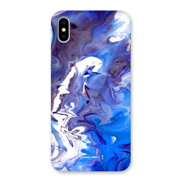 Cool Blue Marble Texture Back Case for iPhone X