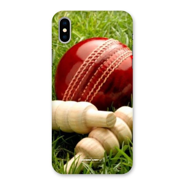Cricket Ball and Stumps Back Case for iPhone X