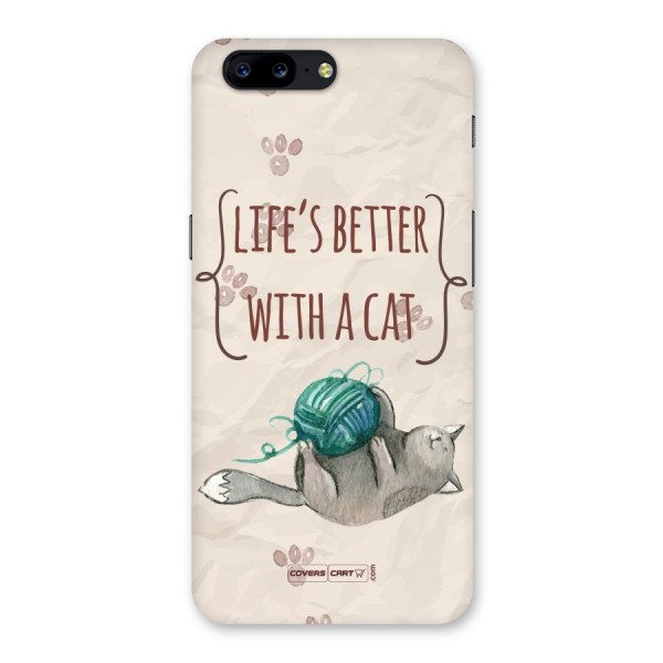 Cute Cat Back Case for OnePlus 5