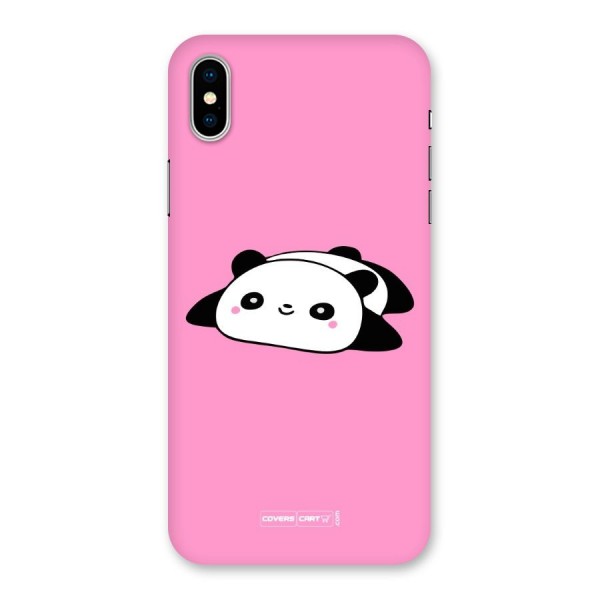 Cute Lazy Panda Back Case for iPhone X