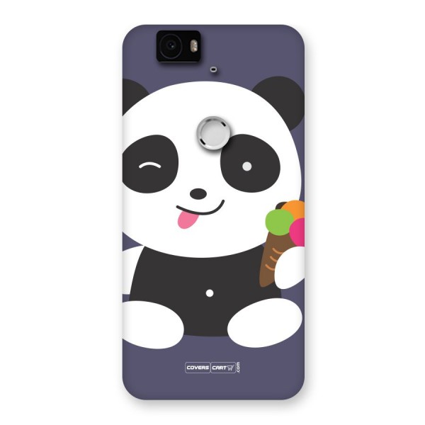 Cute Panda Blue Back Case for Google Nexus 6P