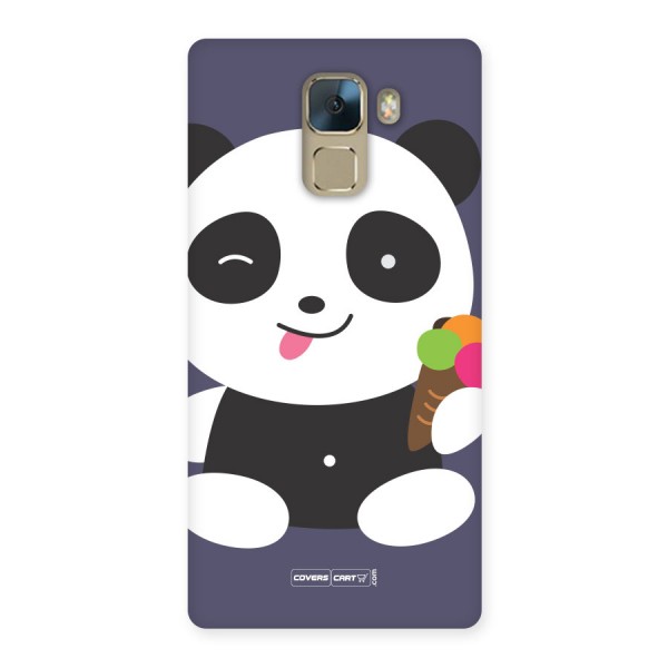 Cute Panda Blue Back Case for Honor 7