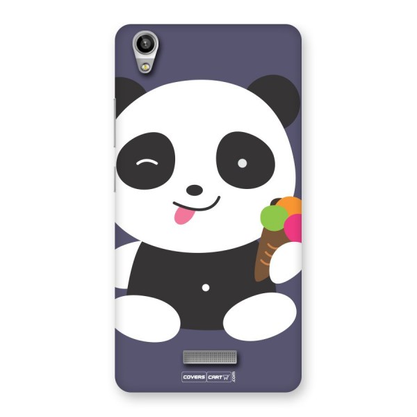 Cute Panda Blue Back Case for Lava Pixel V1