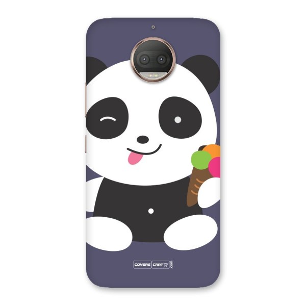 Cute Panda Blue Back Case for Moto G5s Plus