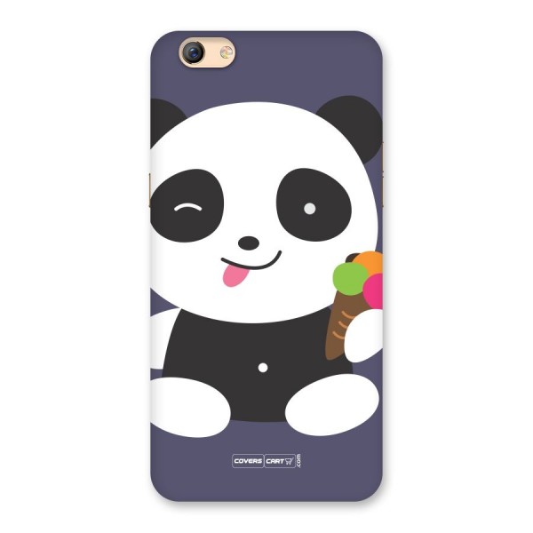 Cute Panda Blue Back Case for Oppo F3 Plus