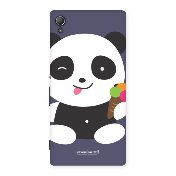 Cute Panda Blue Back Case for Xperia Z3 Plus