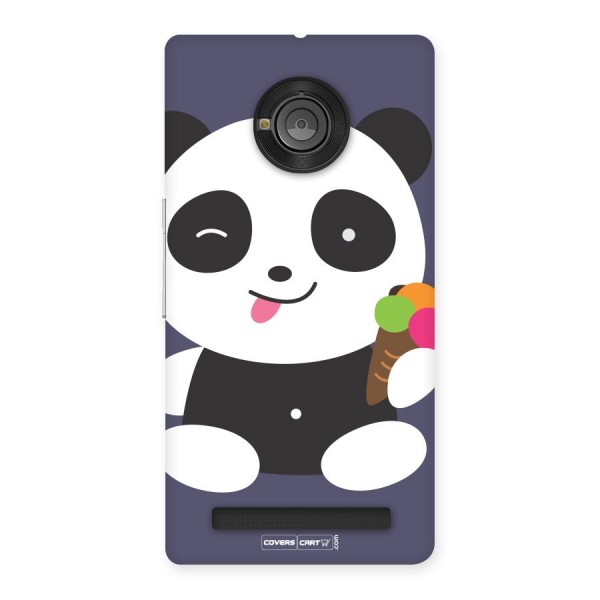 Cute Panda Blue Back Case for YU Yunique