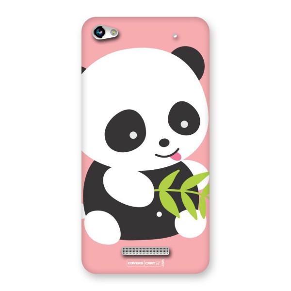 Cute Panda Pink Back Case for Canvas Hue 2 A316