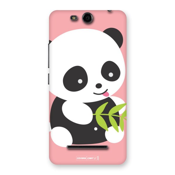 Cute Panda Pink Back Case for Canvas Juice 3