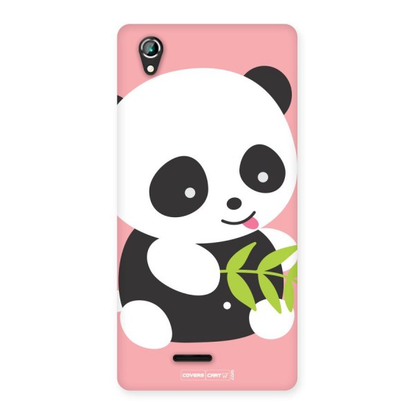 Cute Panda Pink Back Case for Lava Iris 800