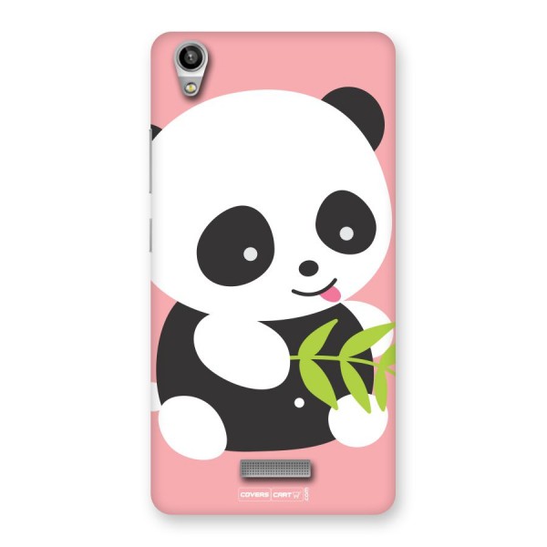 Cute Panda Pink Back Case for Lava Pixel V1
