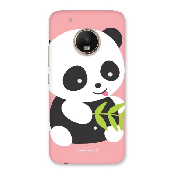 Cute Panda Pink Back Case for Moto G5 Plus