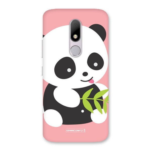 Cute Panda Pink Back Case for Moto M