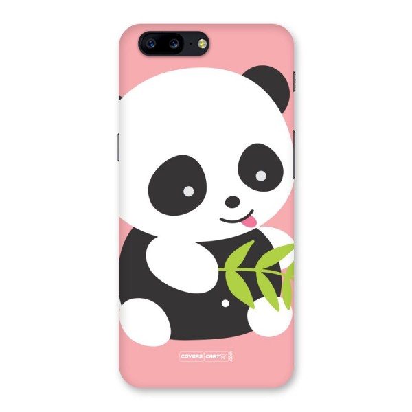 Cute Panda Pink Back Case for OnePlus 5