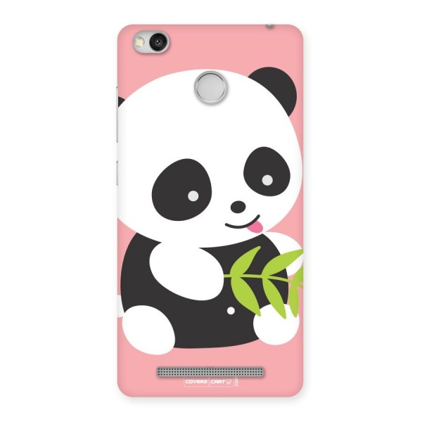Cute Panda Pink Back Case for Redmi 3S Prime