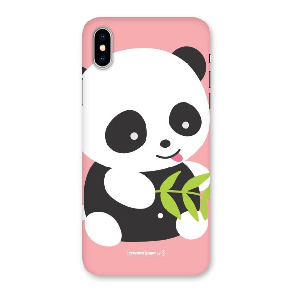 Cute Panda Pink Back Case for iPhone X