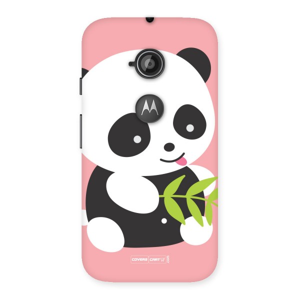 Cute Panda Pink Back Case for Moto E 2nd Gen