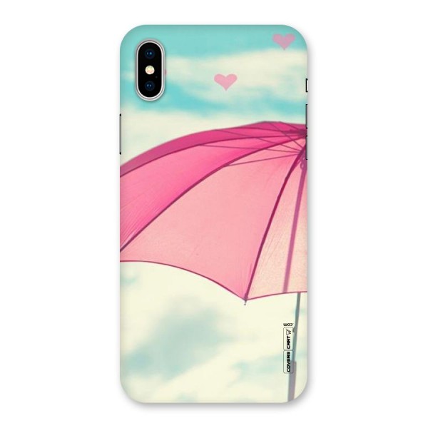 Cute Pink Umbrella Back Case for iPhone X