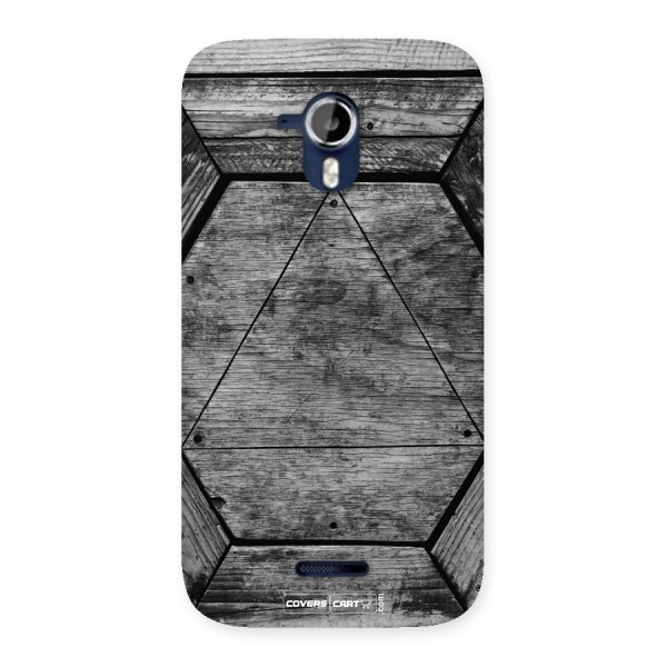 Wooden Hexagon Back Case for Micromax A117 Canvas Magnus