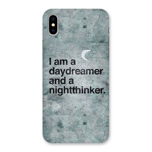 Day Dreamer Night Thinker Back Case for iPhone X