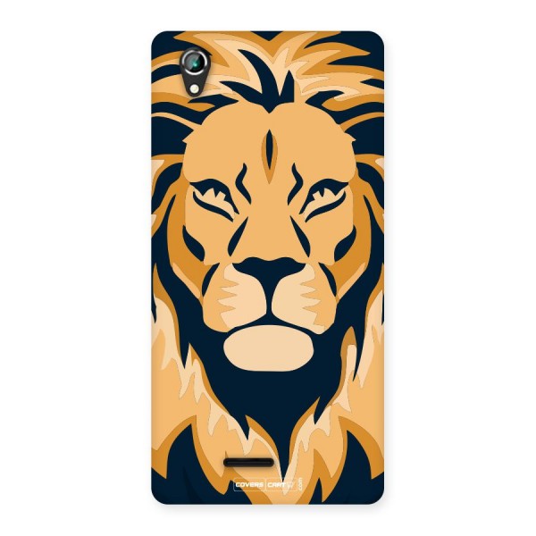 Designer Lion Back Case for Lava Iris 800