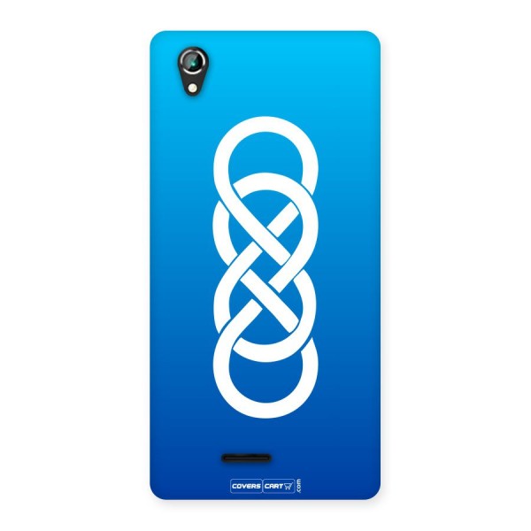 Double Infinity Blue Back Case for Lava Iris 800
