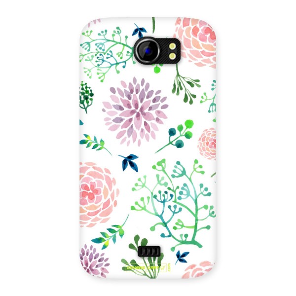 Fresh Floral Back Case for Micromax A110 Canvas 2