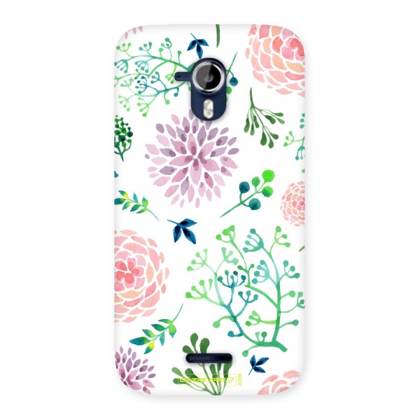 Fresh Floral Back Case for Micromax A117 Canvas Magnus