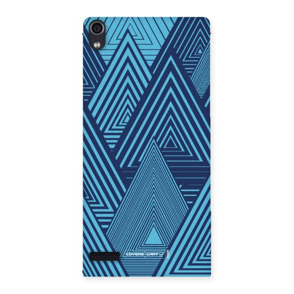 Geometric Blue Print Back Case for Ascend P6