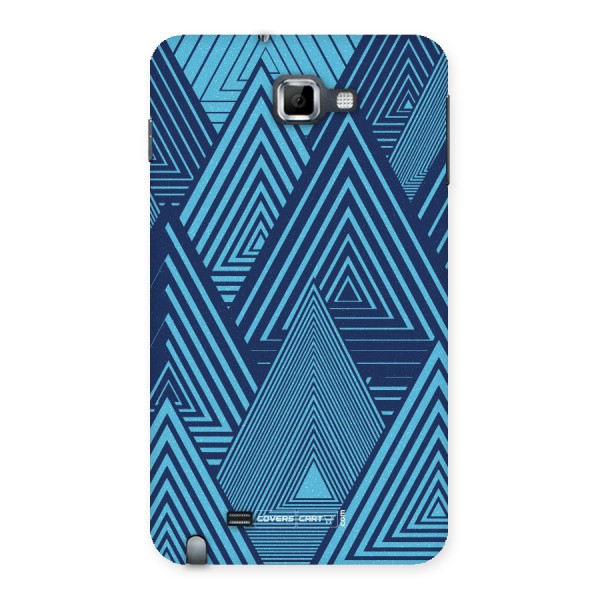 Geometric Blue Print Back Case for Galaxy Note