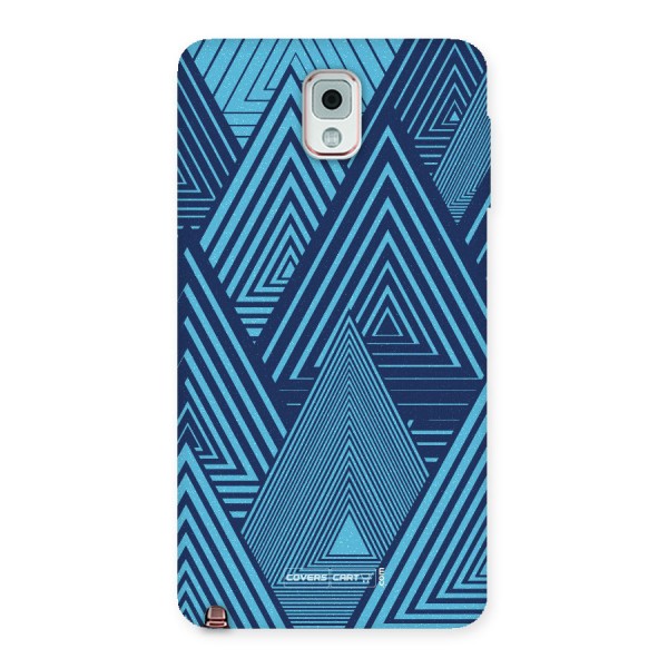 Geometric Blue Print Back Case for Galaxy Note 3