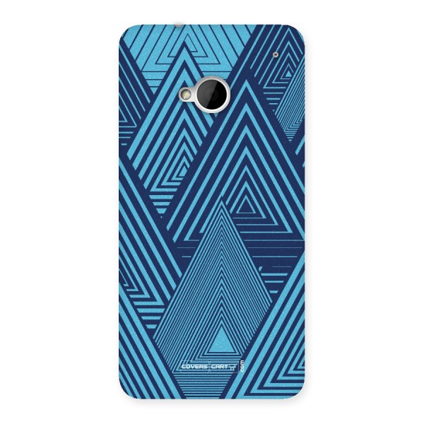 Geometric Blue Print Back Case for HTC One M7