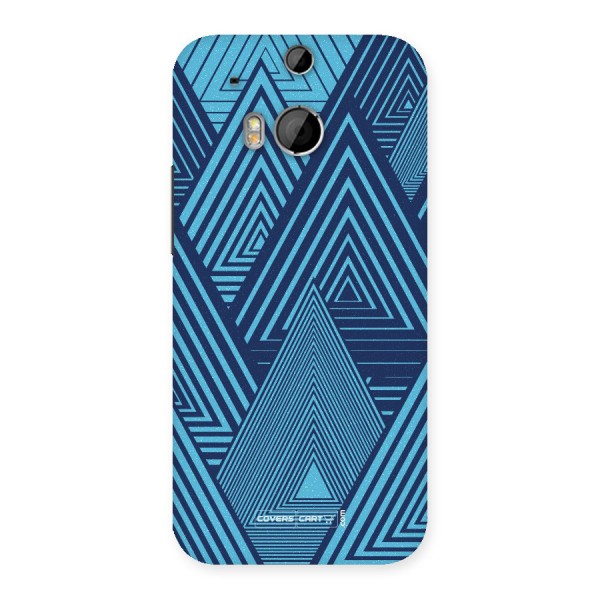 Geometric Blue Print Back Case for HTC One M8