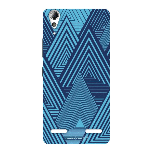 Geometric Blue Print Back Case for Lenovo A6000