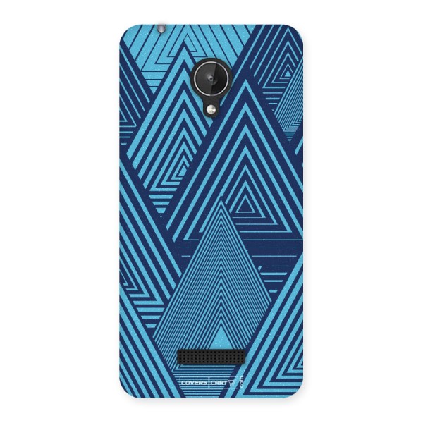 Geometric Blue Print Back Case for Micromax Canvas Spark Q380