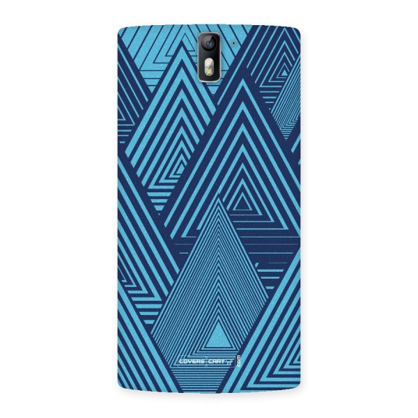 Geometric Blue Print Back Case for Oneplus One