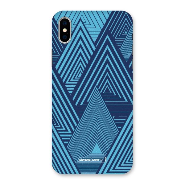 Geometric Blue Print Back Case for iPhone X